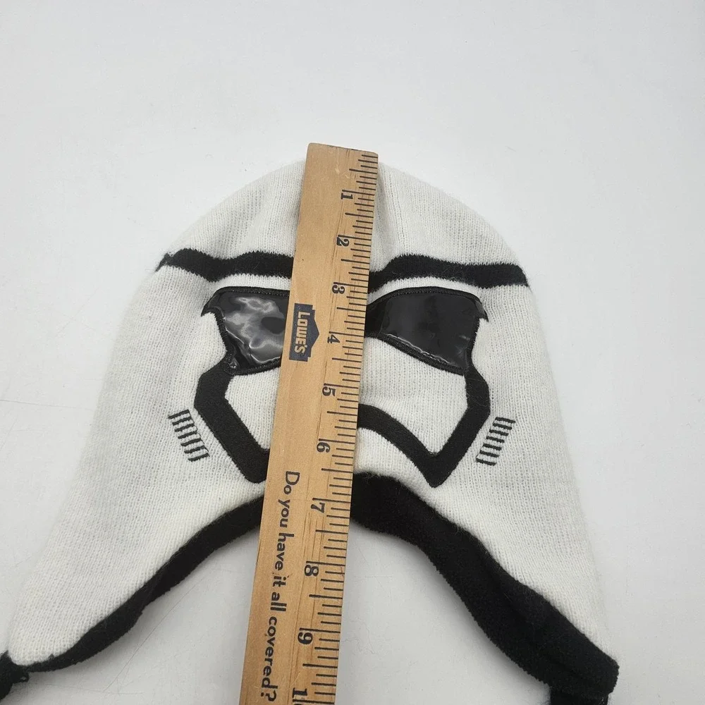 Star Wars‎ Stormtrooper Hat Trapper Boys One Size White Ear Flap Winter Tassel